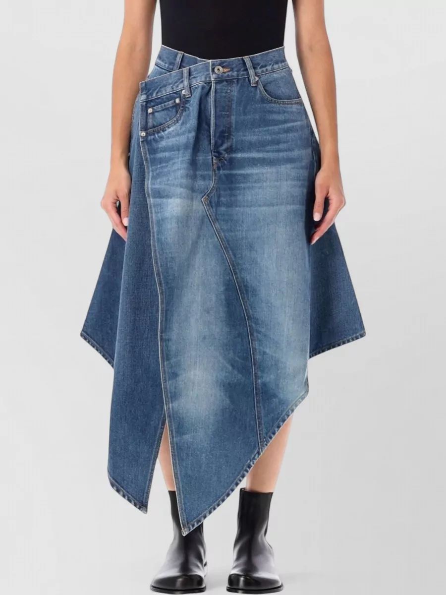JW ANDERSON 데님 프론트 스플릿 스커트