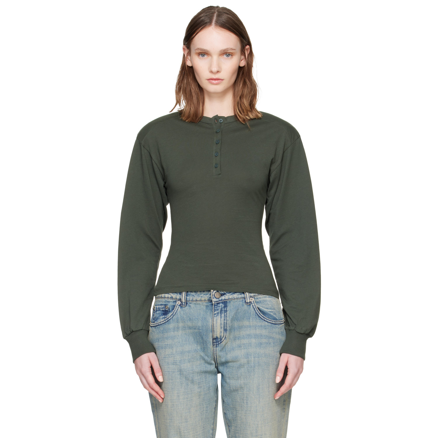 PALOMA WOOL 카키 라이노 헨리