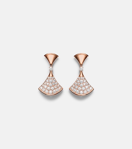 BULGARI 디바스 드림 18kt 로즈 골드 귀걸이 다이아몬드