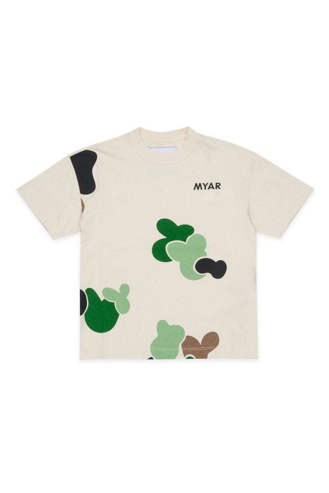 MYAR KIDS  로고 프린트 크루넥 티셔츠