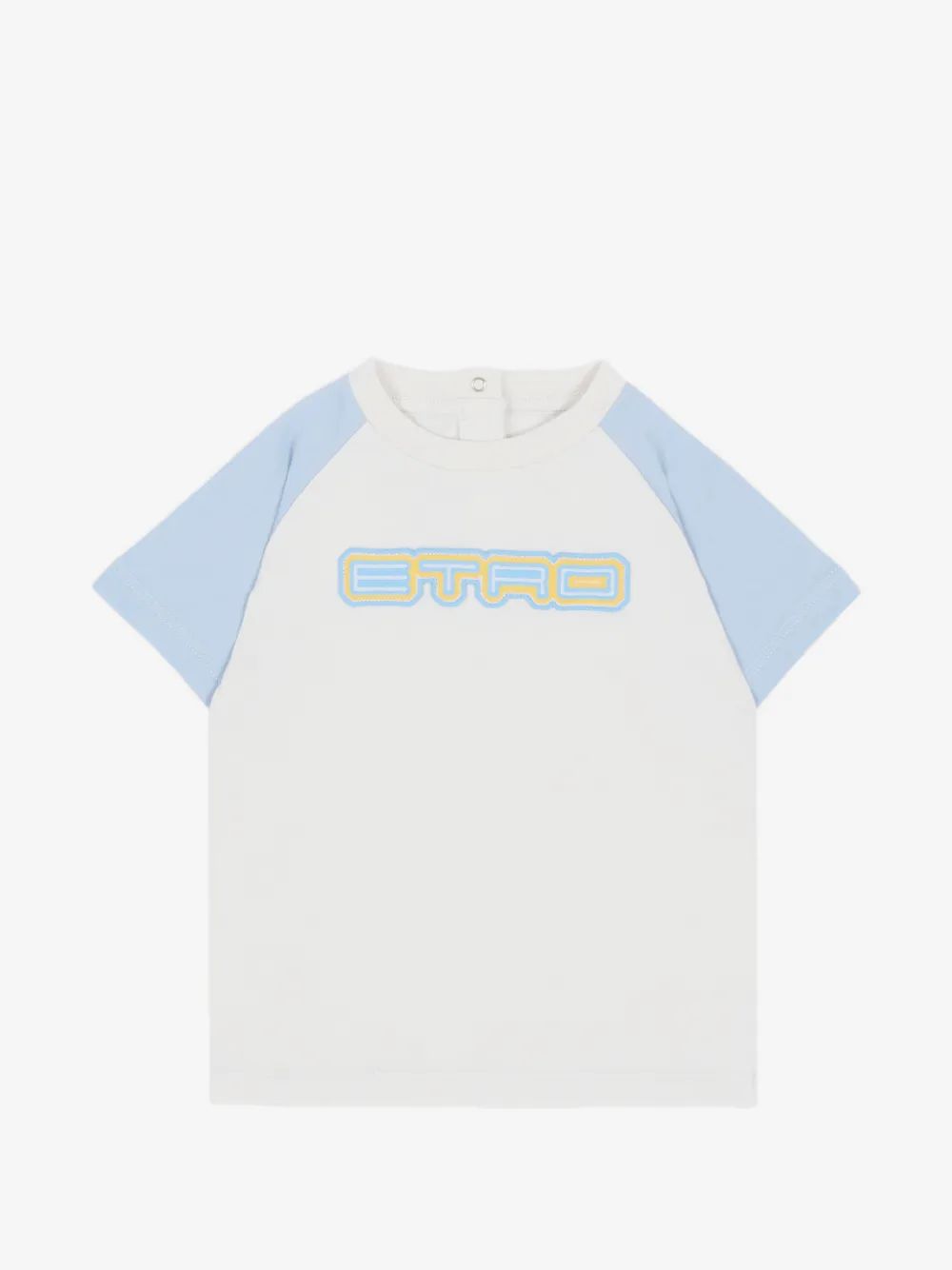 ETRO KIDS 로고 아플리케 래글런 티셔츠