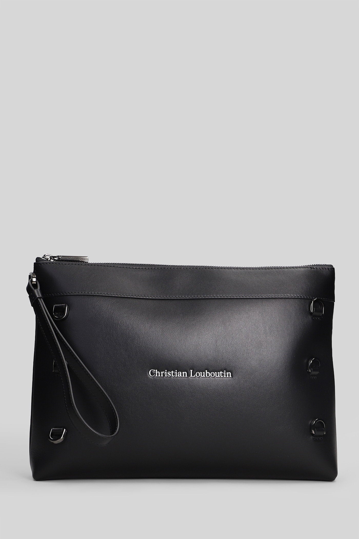 CHRISTIAN LOUBOUTIN 코스미카 블랙 가죽 클러치