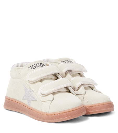 Golden Goose Kids 베이비 준 가죽 스니커즈