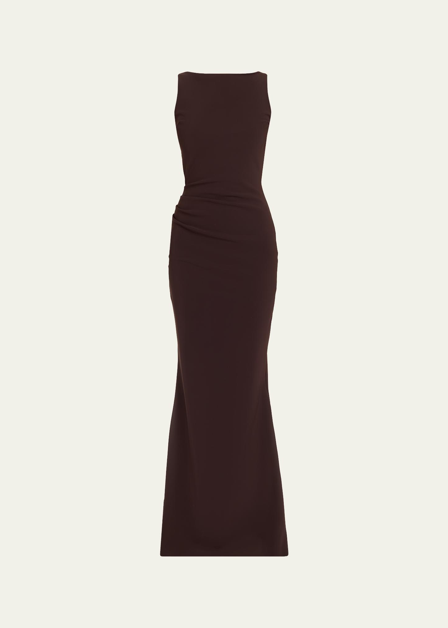 CHIARA BONI LA PETITE ROBE 아주르 배트우 넥 머메이드 드레스