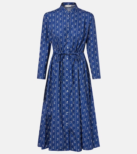 TORY BURCH 프린트 코튼 셔츠 드레스