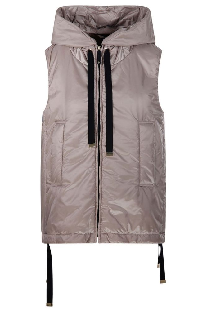 max mara the cube 그린고 슬리브리스 후드 자켓