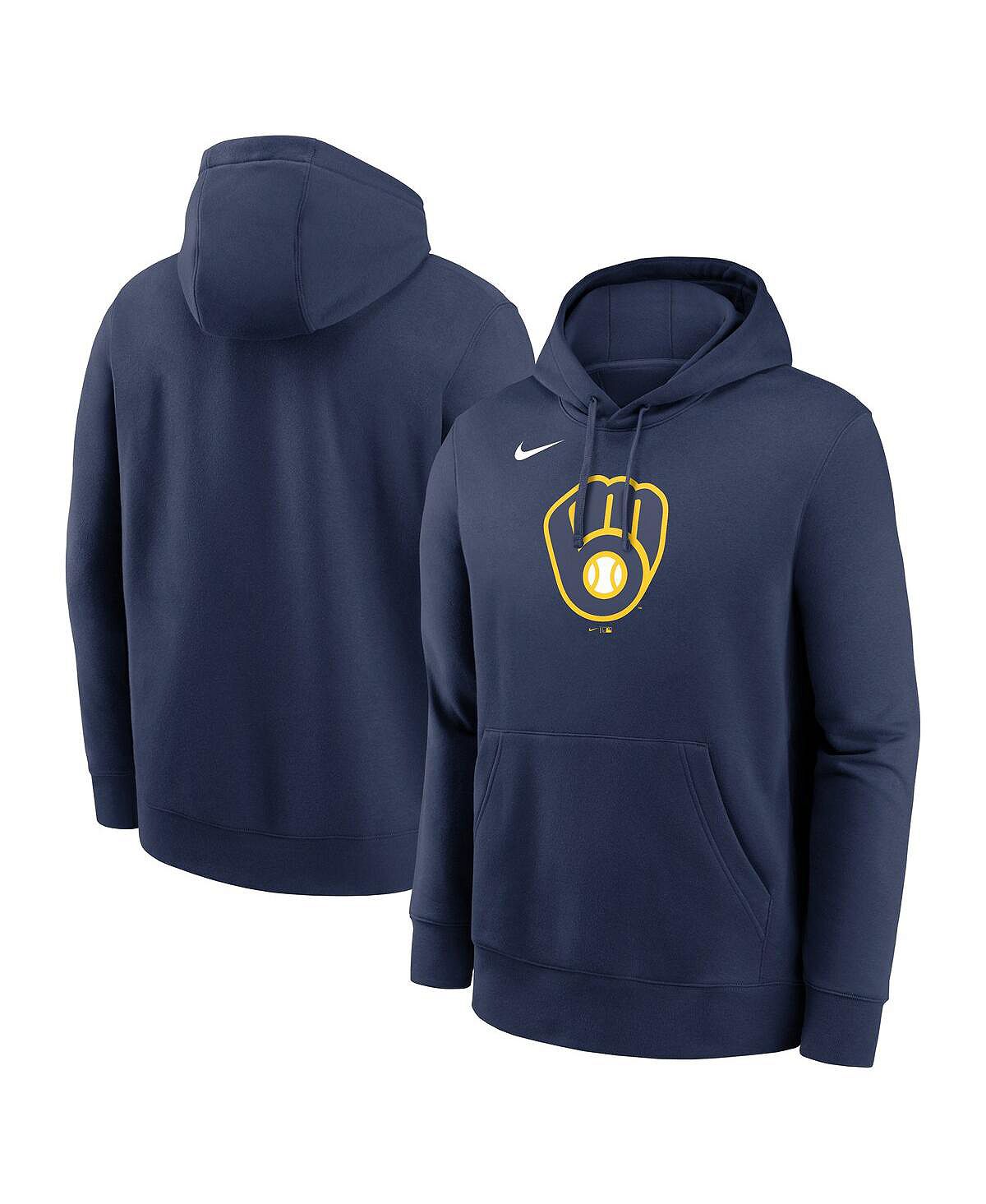 NIKE 남성 밀워키 브루어스 로고 플리스 후드티