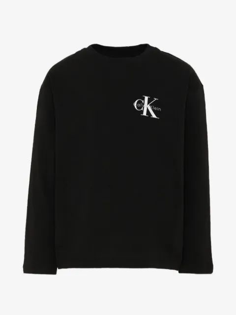 Calvin Klein Kids 로고 프린트 긴팔 티셔츠