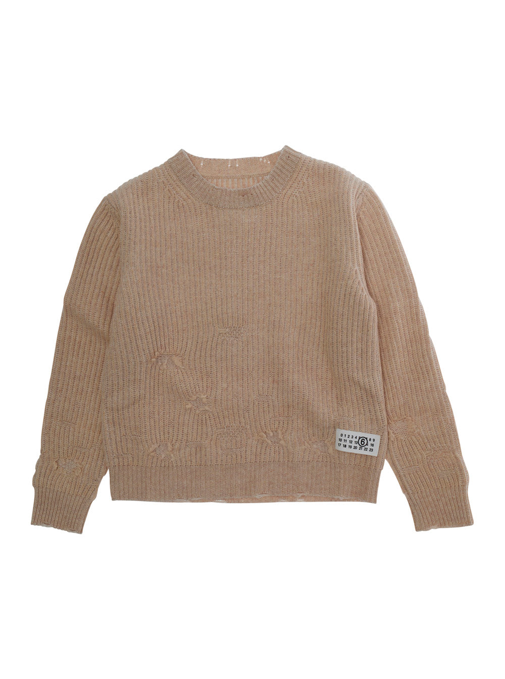 MM6 Maison Margiela Kids Mm6 메종 마르지엘라 키즈 미니 남아 울 크루넥 스웨터 로고 패치