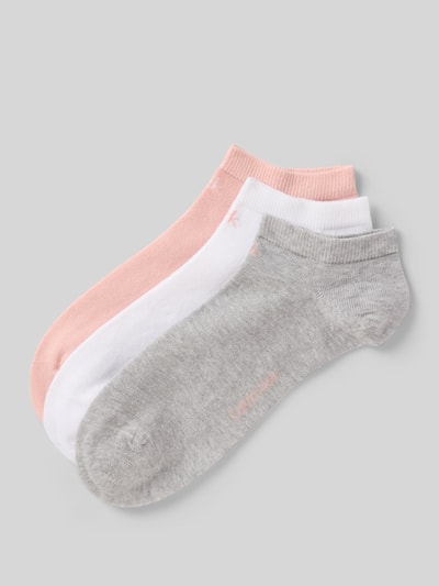 CK CALVIN KLEIN  라벨 디테일 스니커즈 양말 3팩