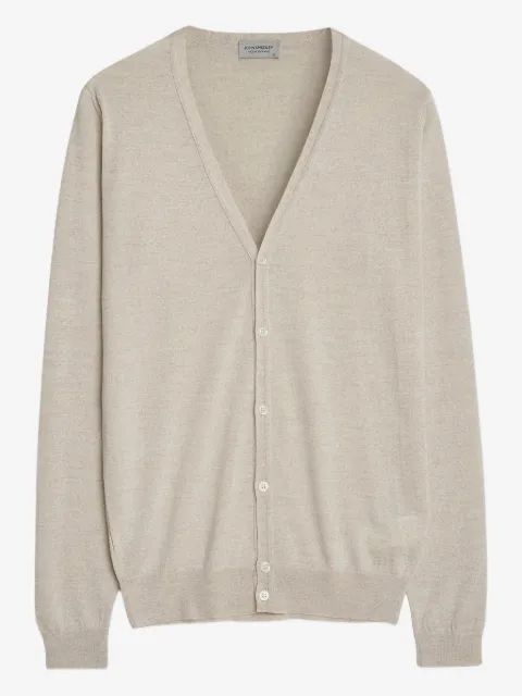 JOHN SMEDLEY 브이넥 버튼 가디건