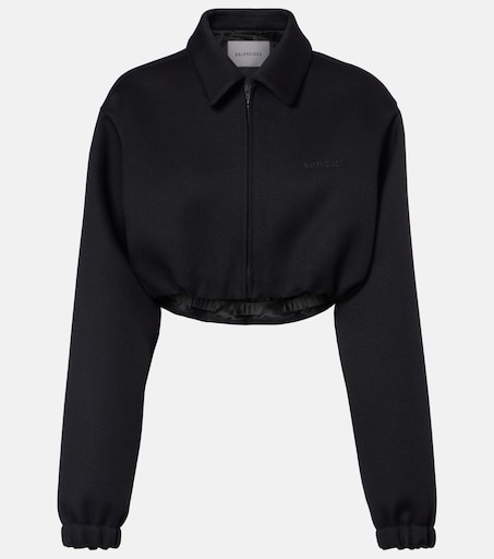 BALENCIAGA 크롭 블루종 재킷
