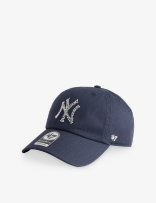 SPORTY & RICH NYC 양키스 크리스탈 코튼 야구모자