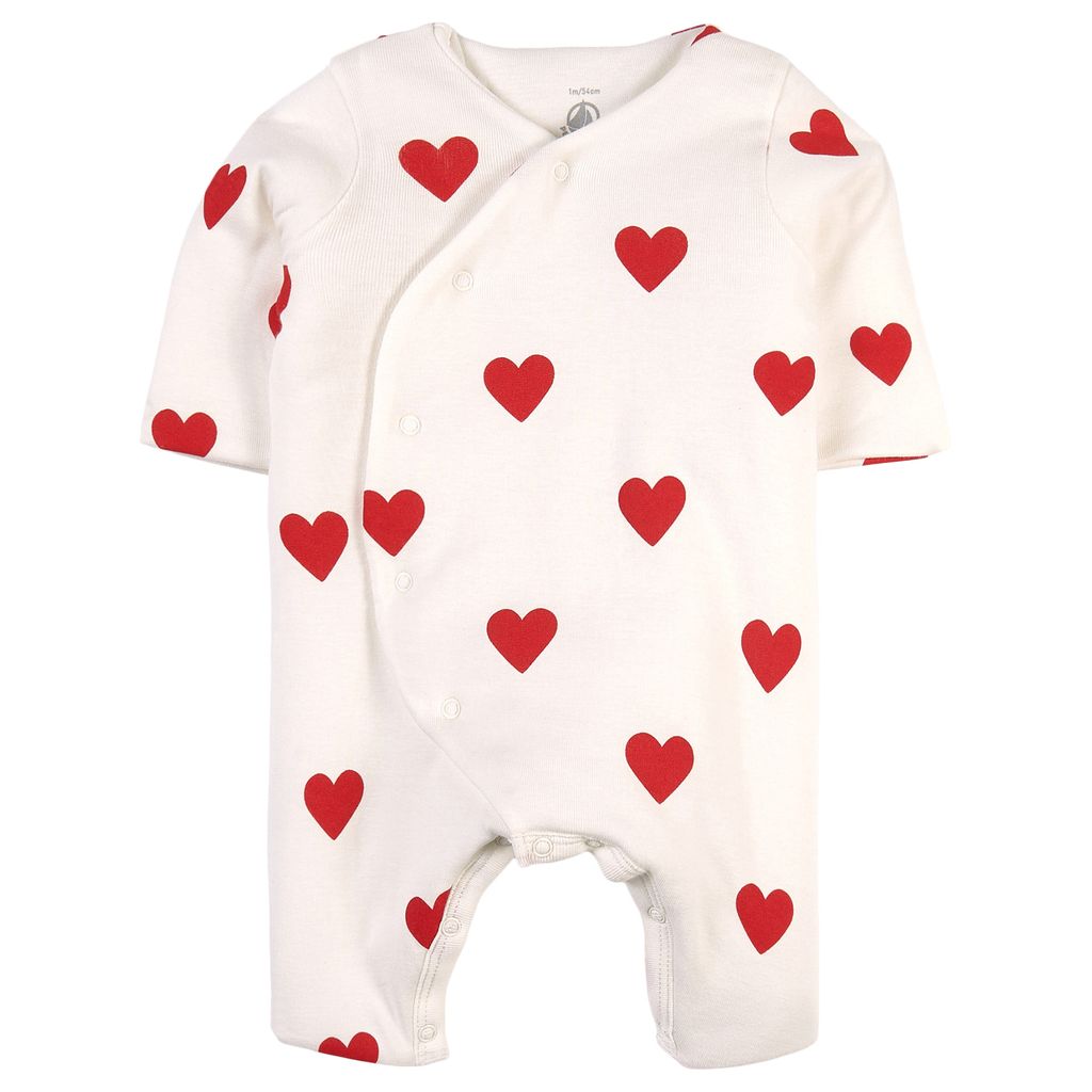 PETIT BATEAU KIDS 하트 문 원피스 크림