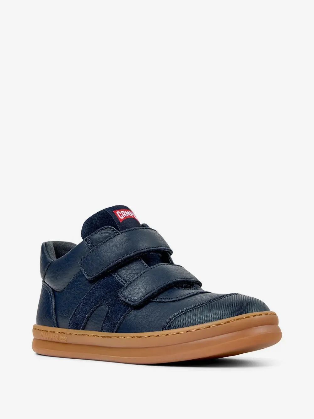 Camper Kids 러너 터치 스트랩 가죽 스니커즈