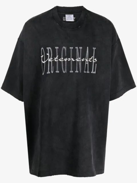 VETEMENTS 오리지널 로고 프린트 티셔츠