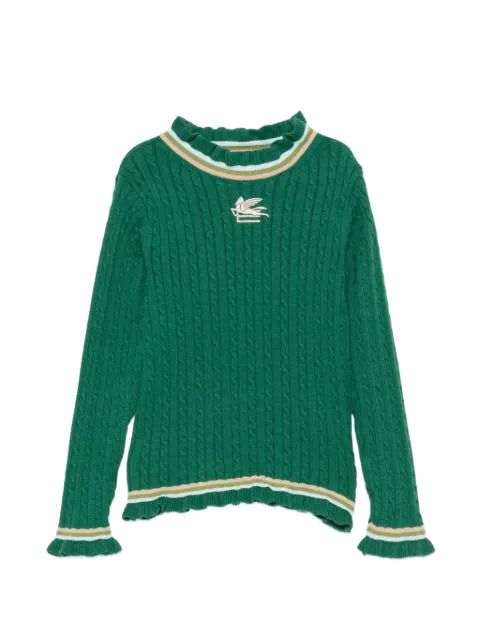 ETRO KIDS 페가소 케이블 니트 스웨터