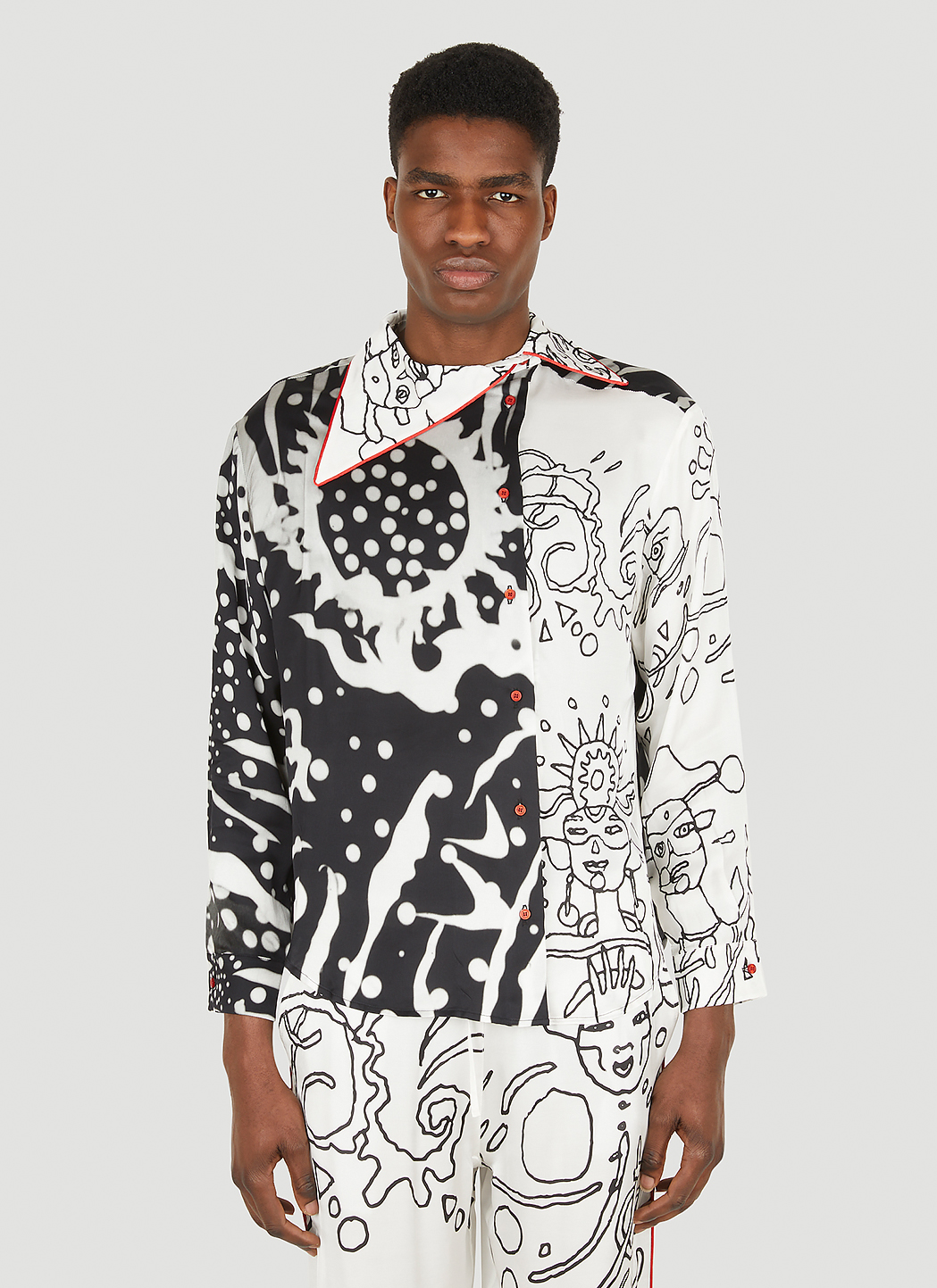 HONEY FUCKING DIJON Fluid Asymmetric Shirt