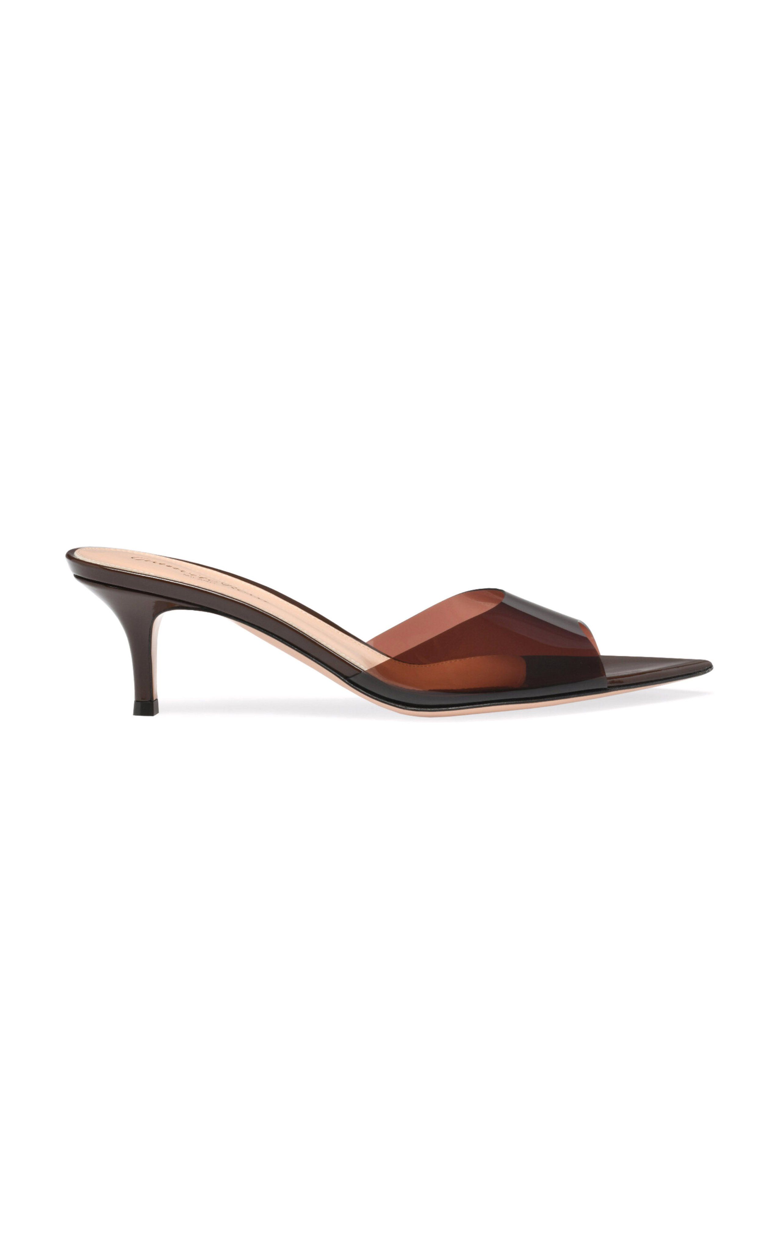 GIANVITO ROSSI 엘 55 시스루 플렉시 뮬
