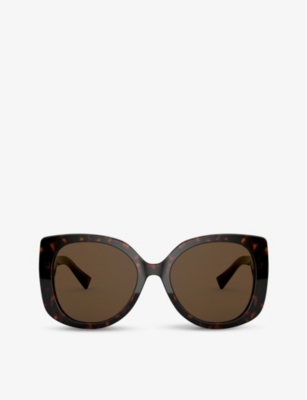 VERSACE VE4387 스퀘어 프레임 아세테이트 선글라스