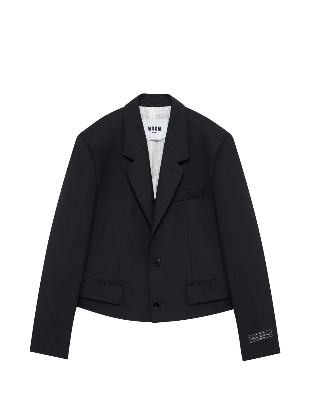 MSGM 크롭드 노치 라펠 자켓