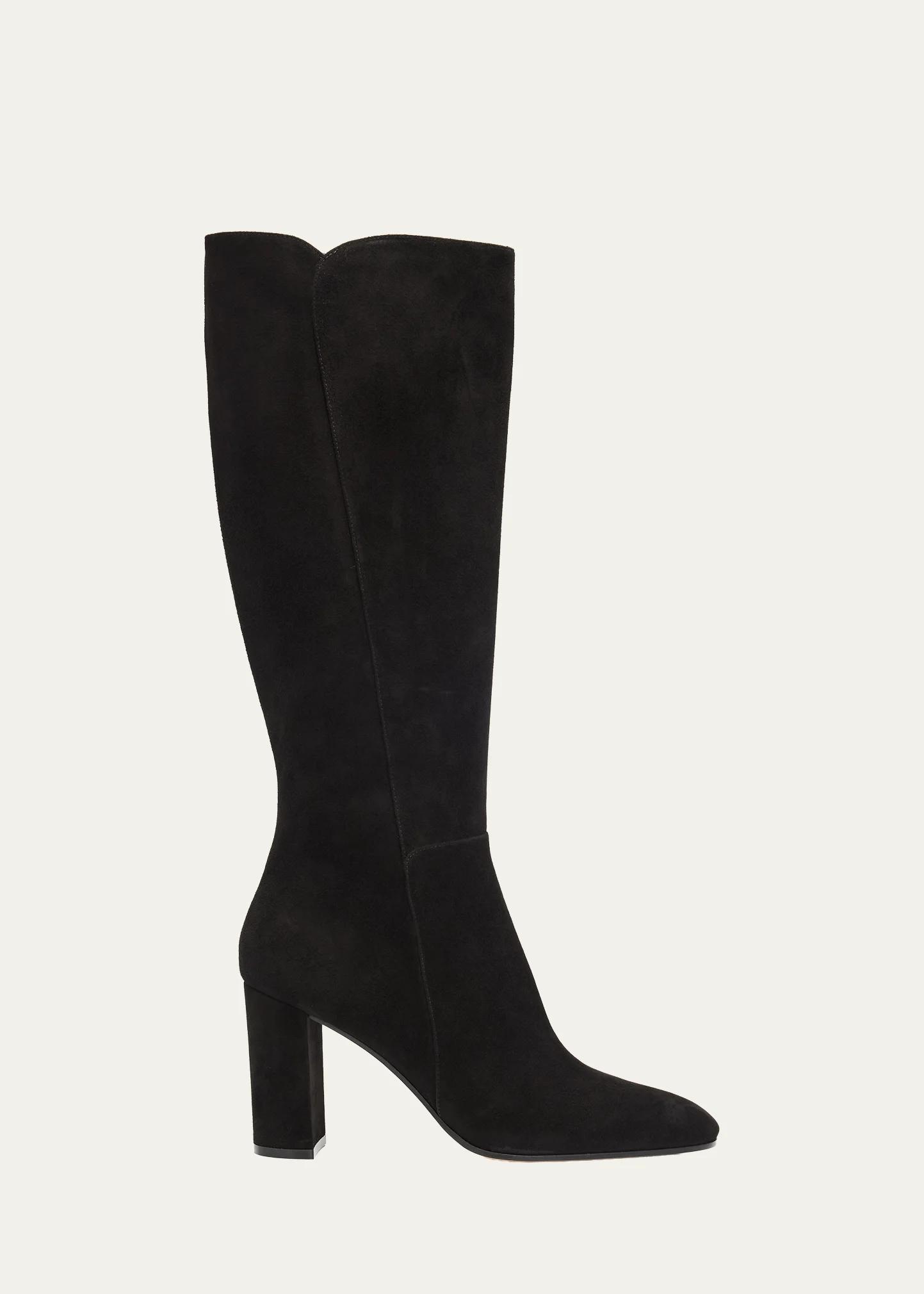 GIANVITO ROSSI 85mm 스웨이드 무릎 부츠