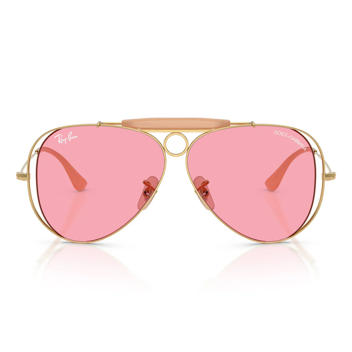 Ray Ban 돌체앤가바나 더 슈터 선글라스 RB3138 M 001/84 X 골드 아리스타/핑크
