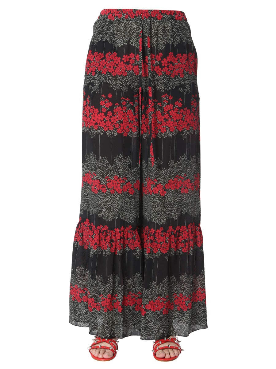 RED VALENTINO 드리밍 피오니 프린트 바지