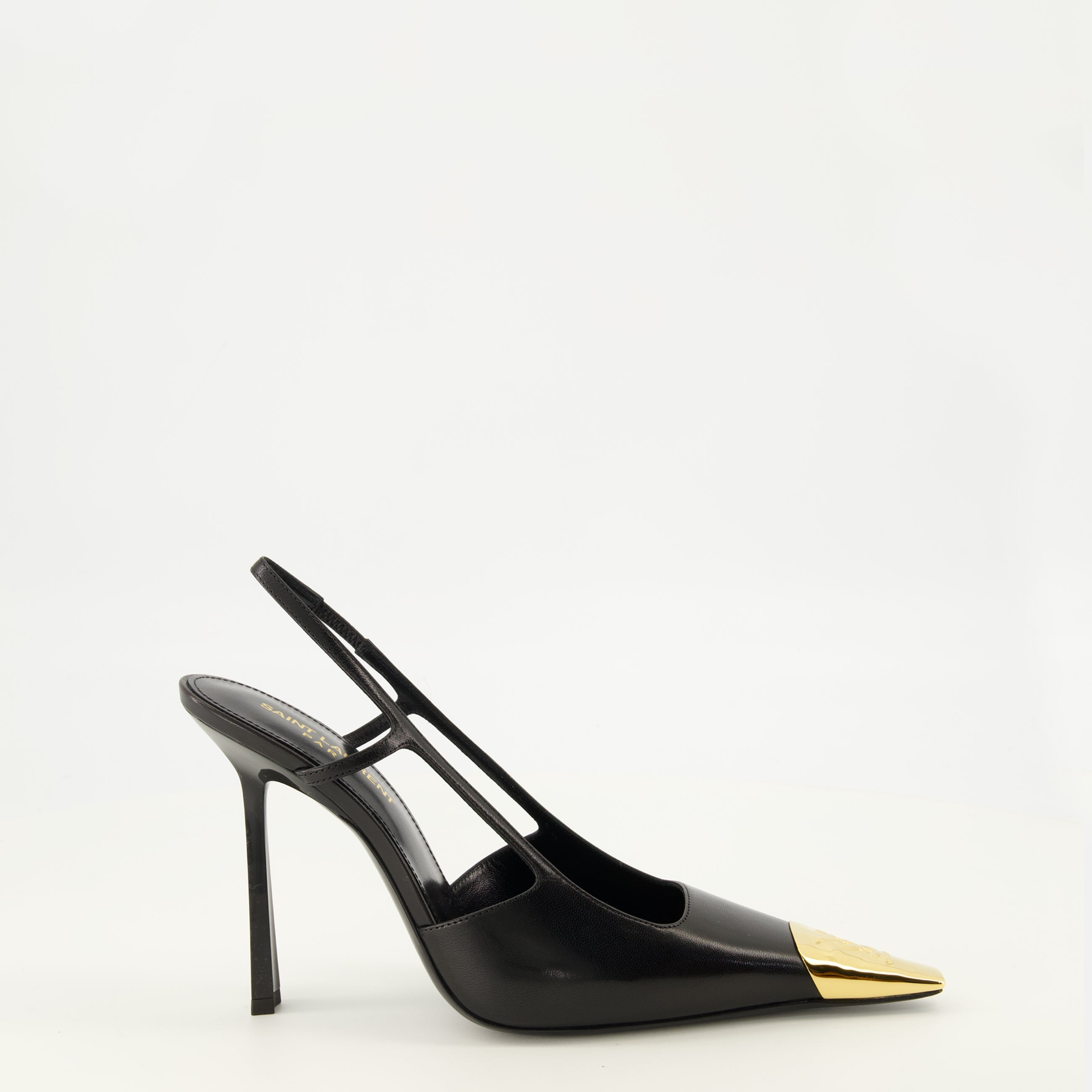 SAINT LAURENT 블랙 레더 제닌 슬링백