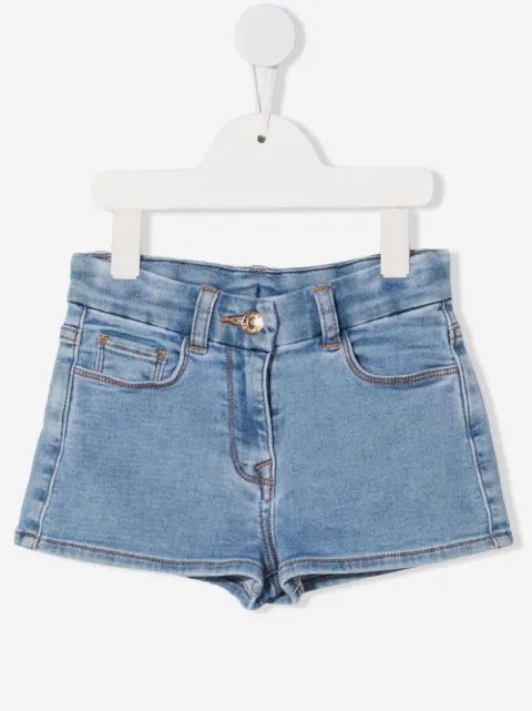 Chiara Ferragni Kids 크로셰 패치 데님 반바지