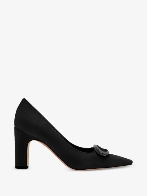 Manolo Blahnik 페닉스히 포인티드 버클 스웨이드 펌프스