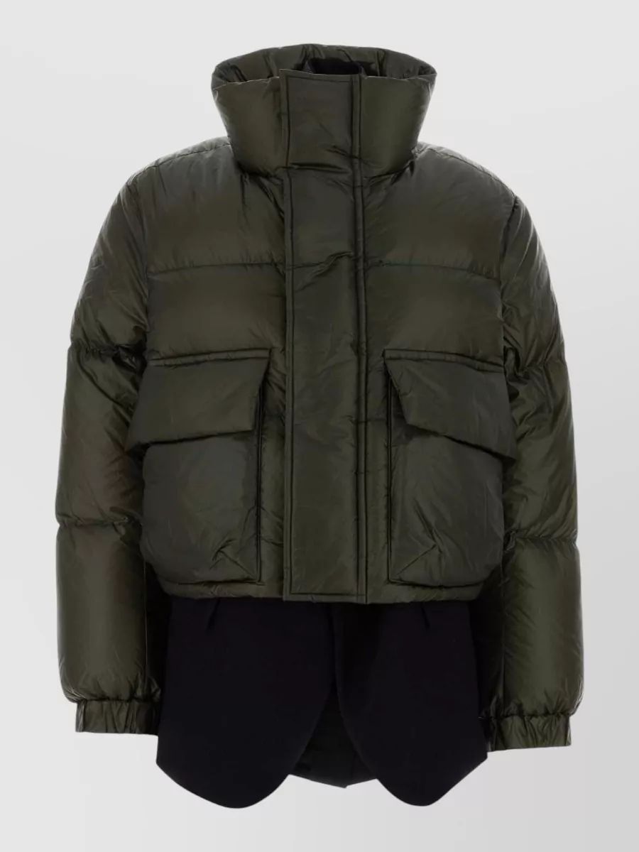 SACAI 나일론 다운 자켓 하이 칼라 퍼프