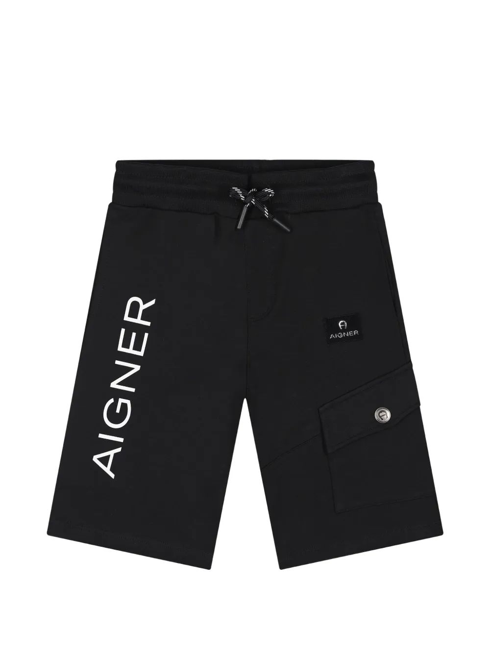 Aigner Kids 로고 프린트 카고 반바지