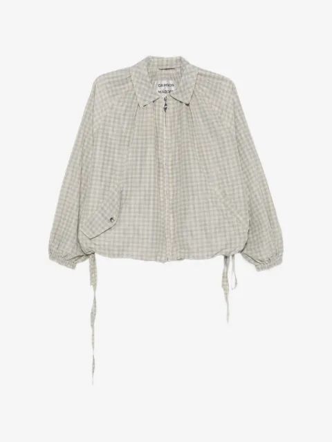Damson Madder 라일라 체크 프린트 봄버 자켓