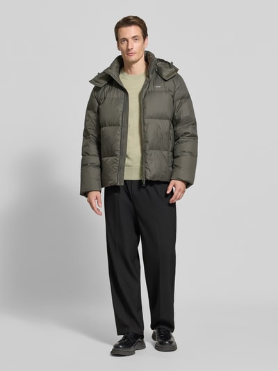 CK CALVIN KLEIN  레귤러 핏 다운 자켓 탈부착 후드