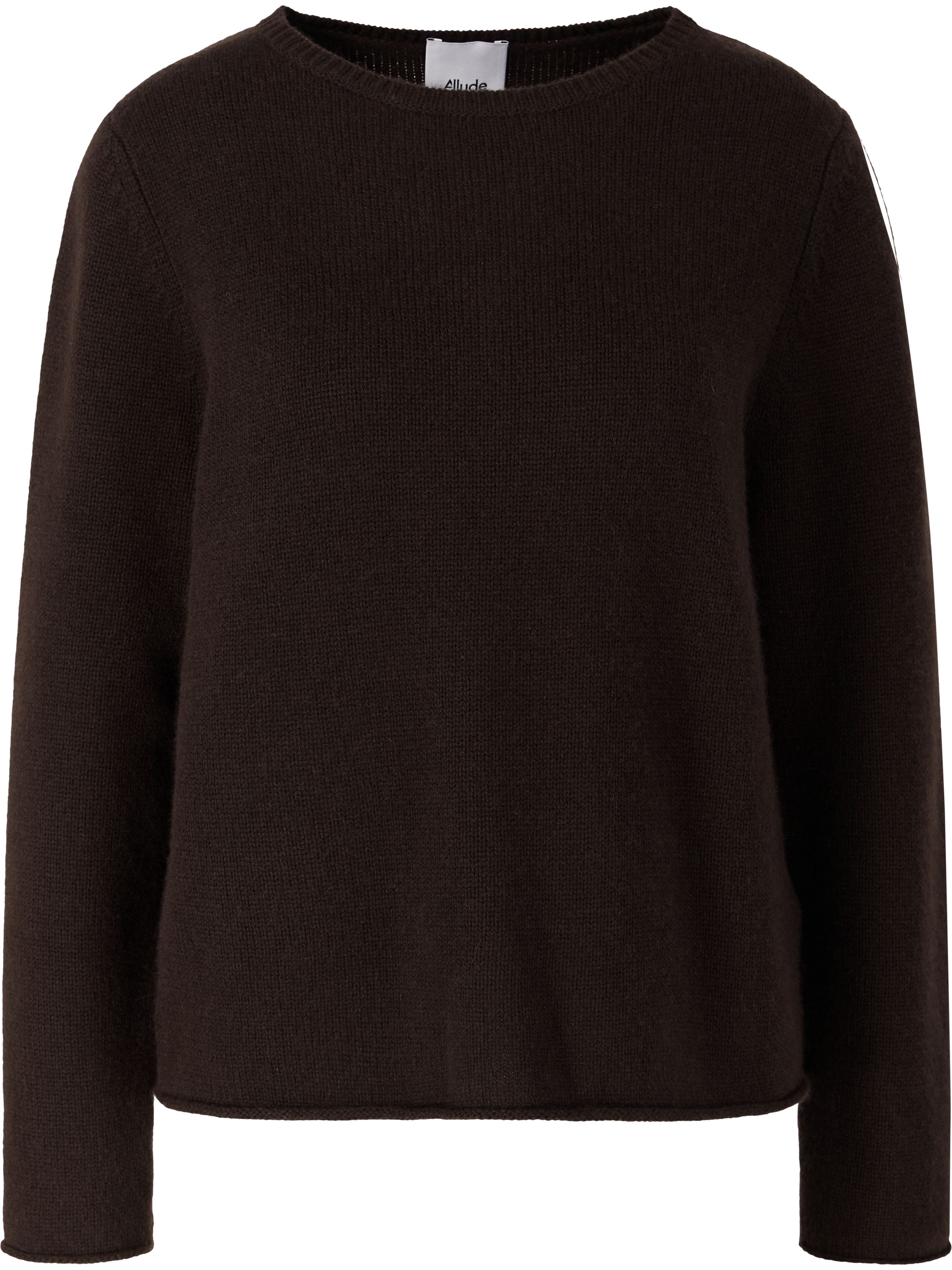 ALLUDE 라운드넥 캐시미어 니트