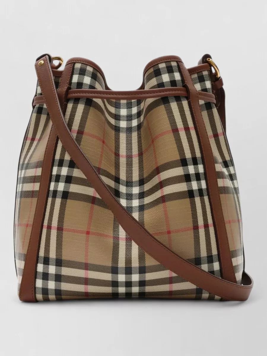BURBERRY 미니 체크 버킷백 조절 스트랩