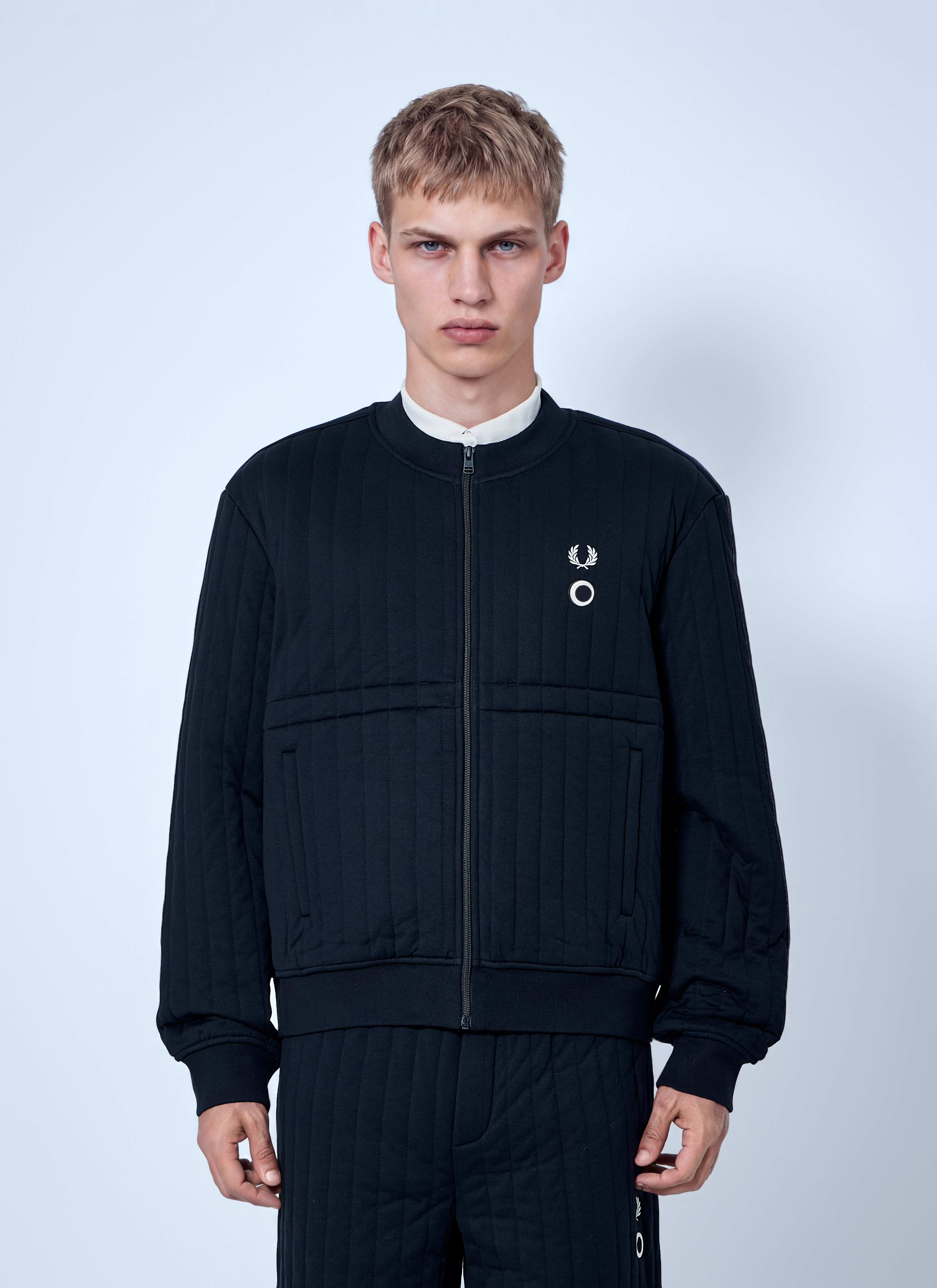 Fred Perry 퀼팅 트랙 자켓