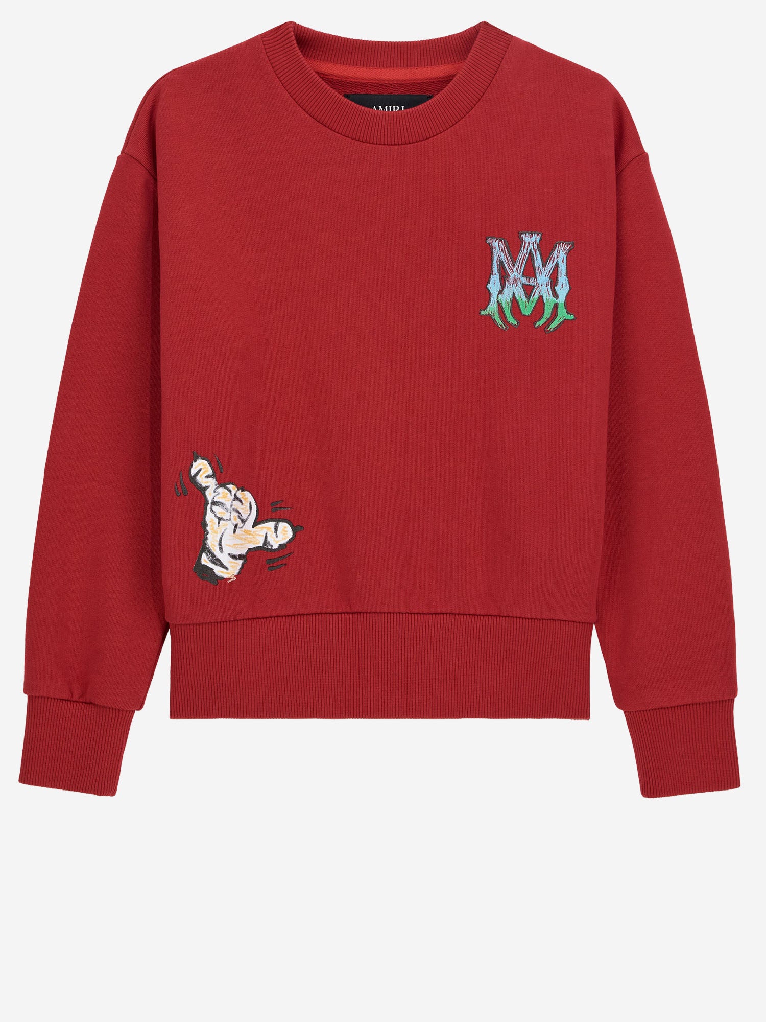 AMIRI KIDS 타이거 크루 맨투맨 코튼