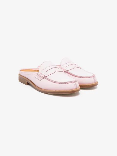 Gallucci Kids 페니 슬롯 가죽 슬리퍼