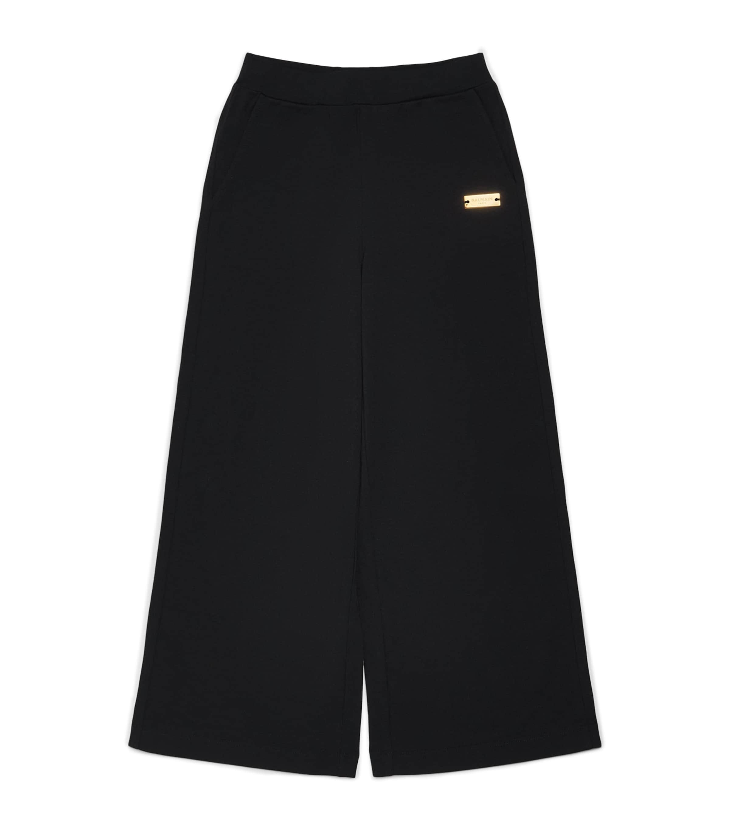 Balmain Kids 스트레치 코튼 로고 스웻팬츠