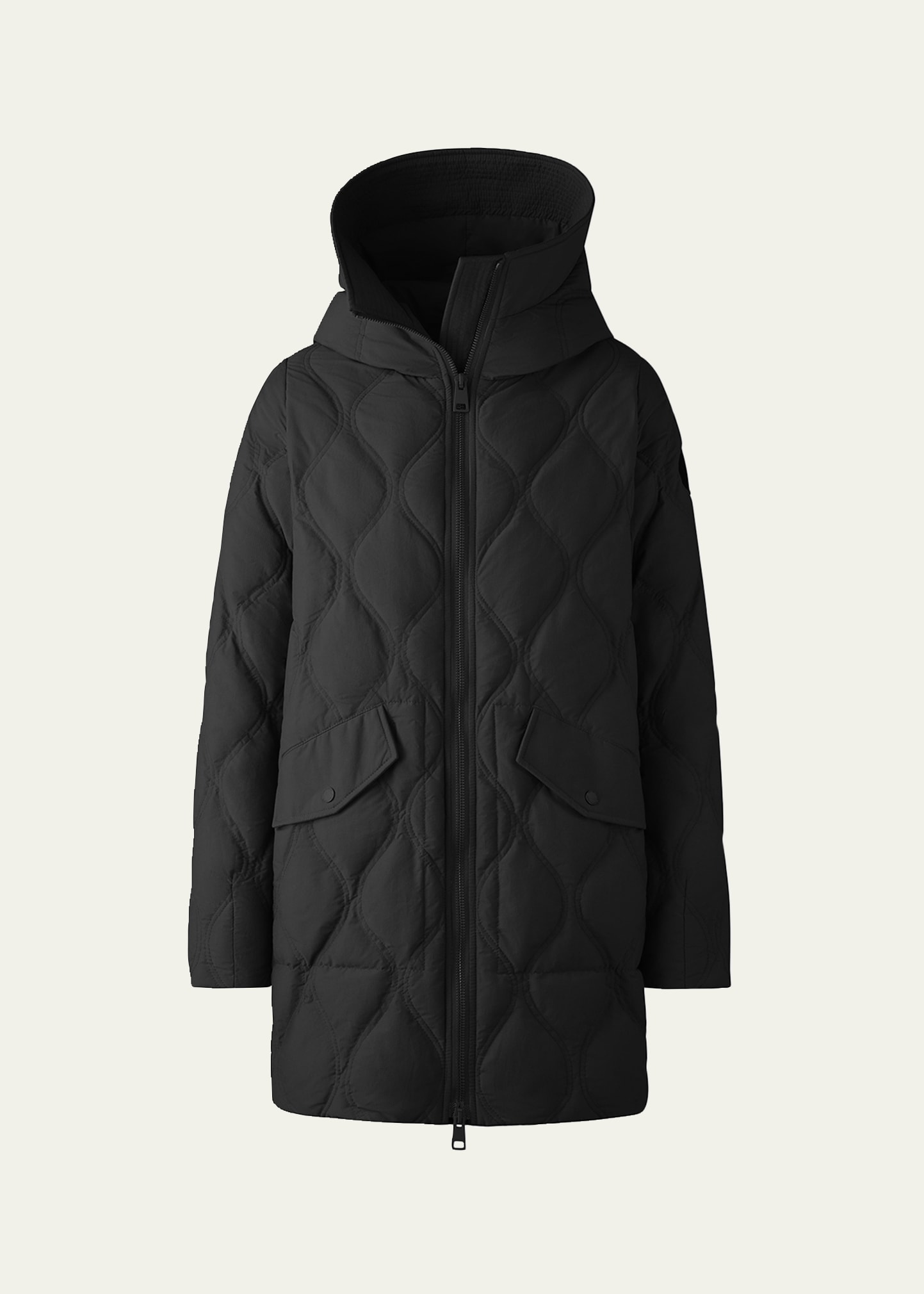 CANADA GOOSE 알레시아 후드 다운 퀼팅 코트
