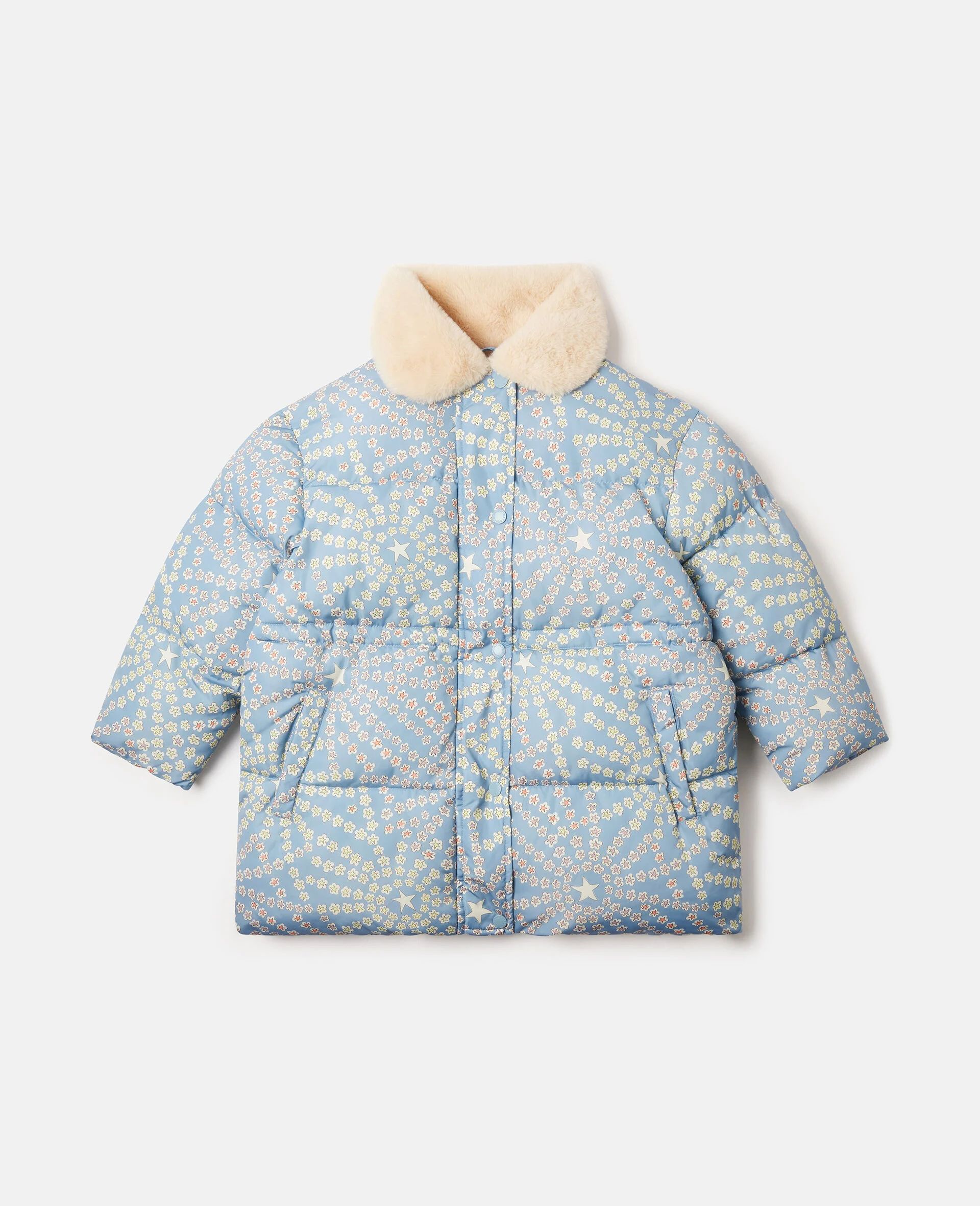 Stella McCartney Kids 퍼프 자켓 블루 포그 멀티컬러