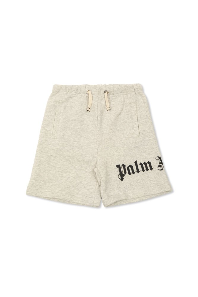 Palm Angels Kids 로고 프린트 드로스트링 반바지