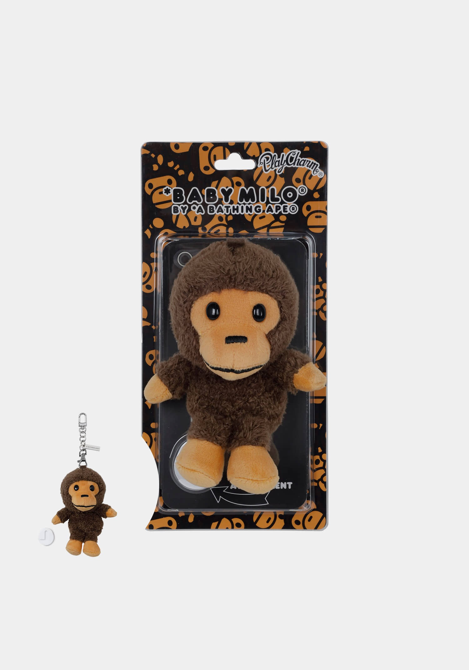 Bape 베이프 브라운 베이비 마일로 플레이 참 스마트폰 스탠드 키링 002GDM301003M BROWN