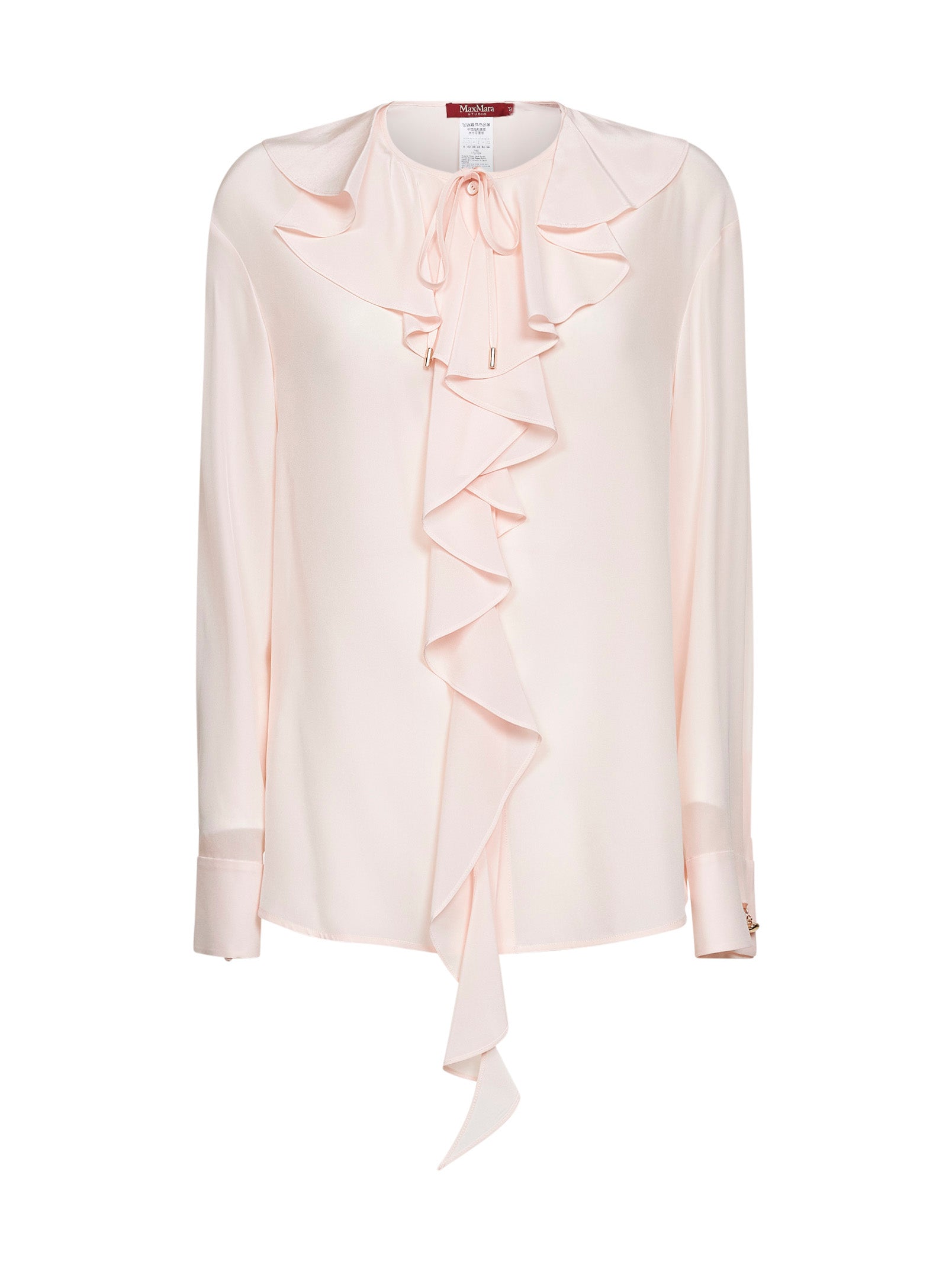 MAX MARA STUDIO 핑크 실크 블라우스