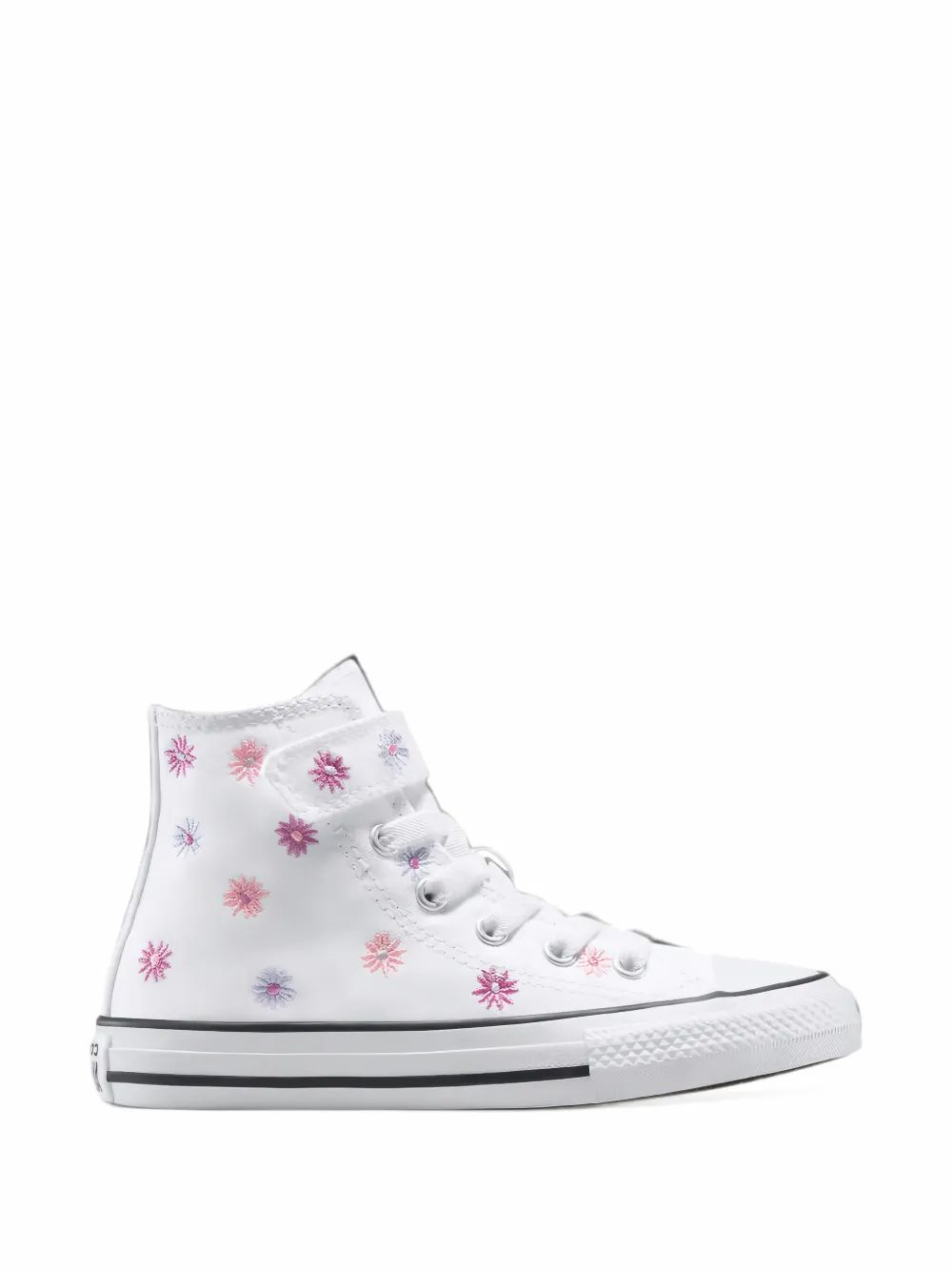 Converse Kids 척 테일러 올 스타 플라워 자수 스니커즈