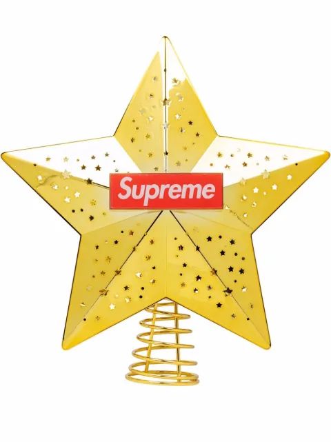 Supreme 로고 프린트 크리스마스 트리 토퍼