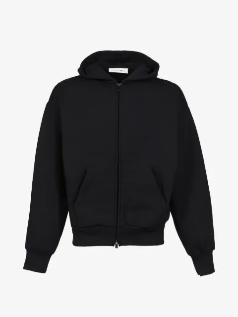 ESSENTIALS 엑스 피어 오브 갓 로고 프린트 집업 후드