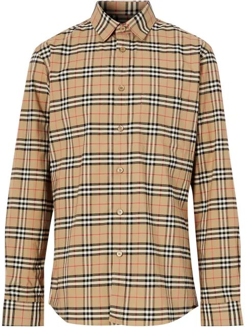 BURBERRY 스몰 스케일 체크 셔츠
